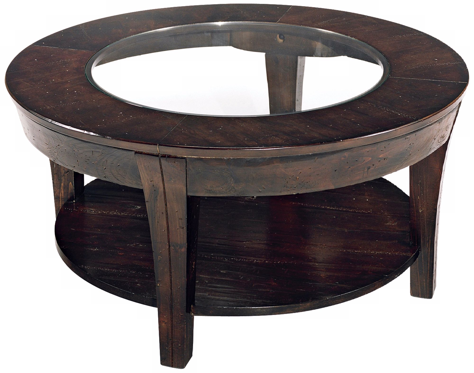 Urban Flair Round Glass Top Cocktail Table