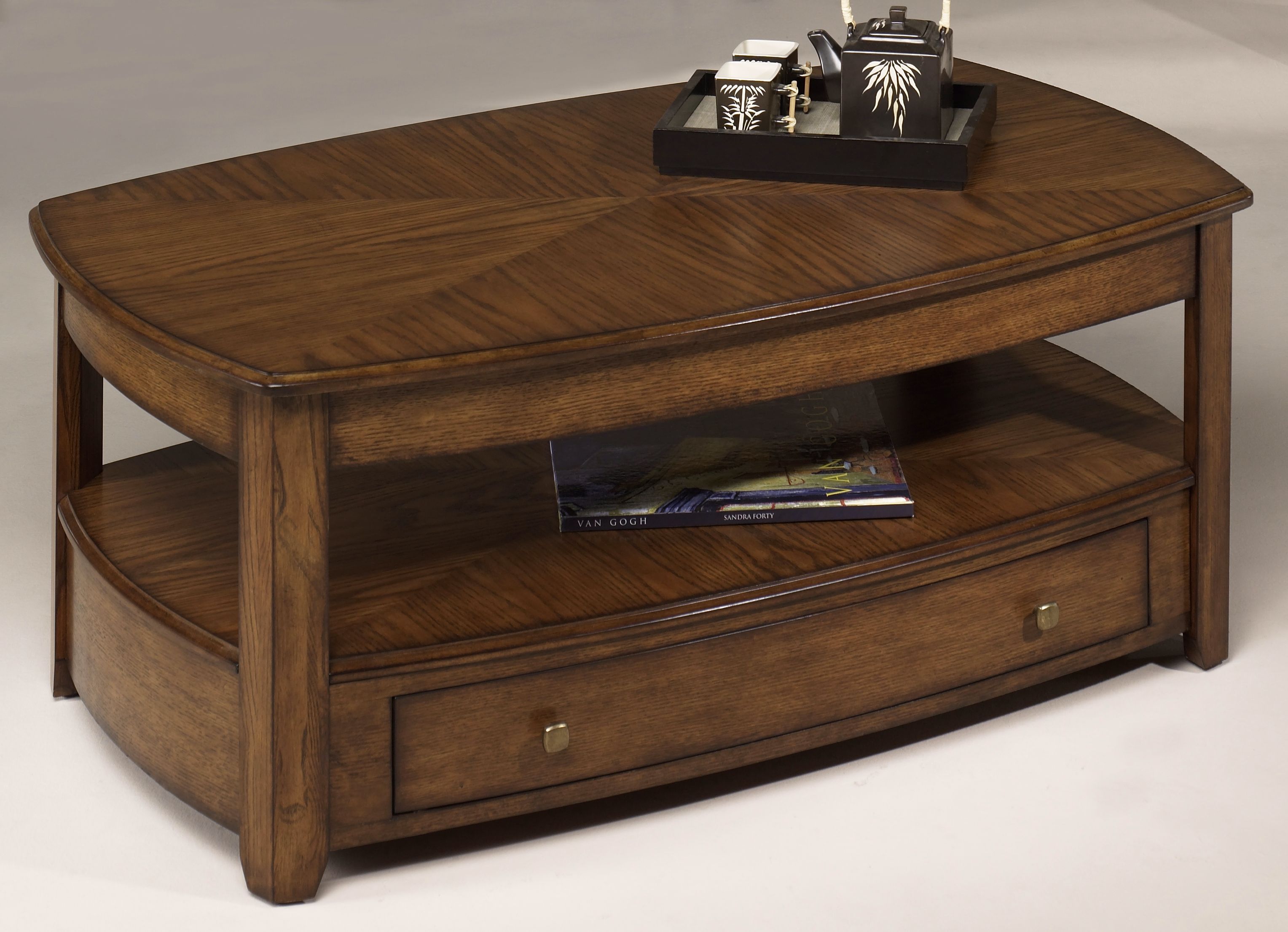 Cathedral Oak Veneer Cocktail Table