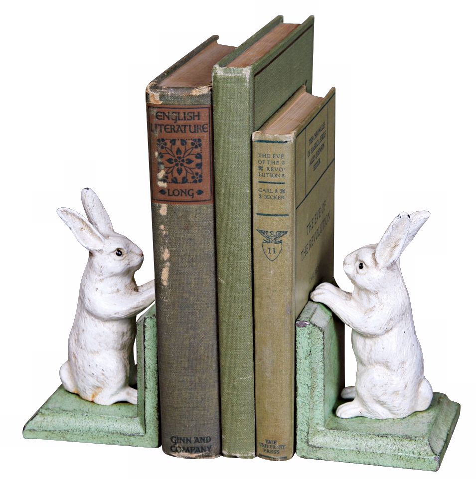 Cast Iron Bunny Bookends