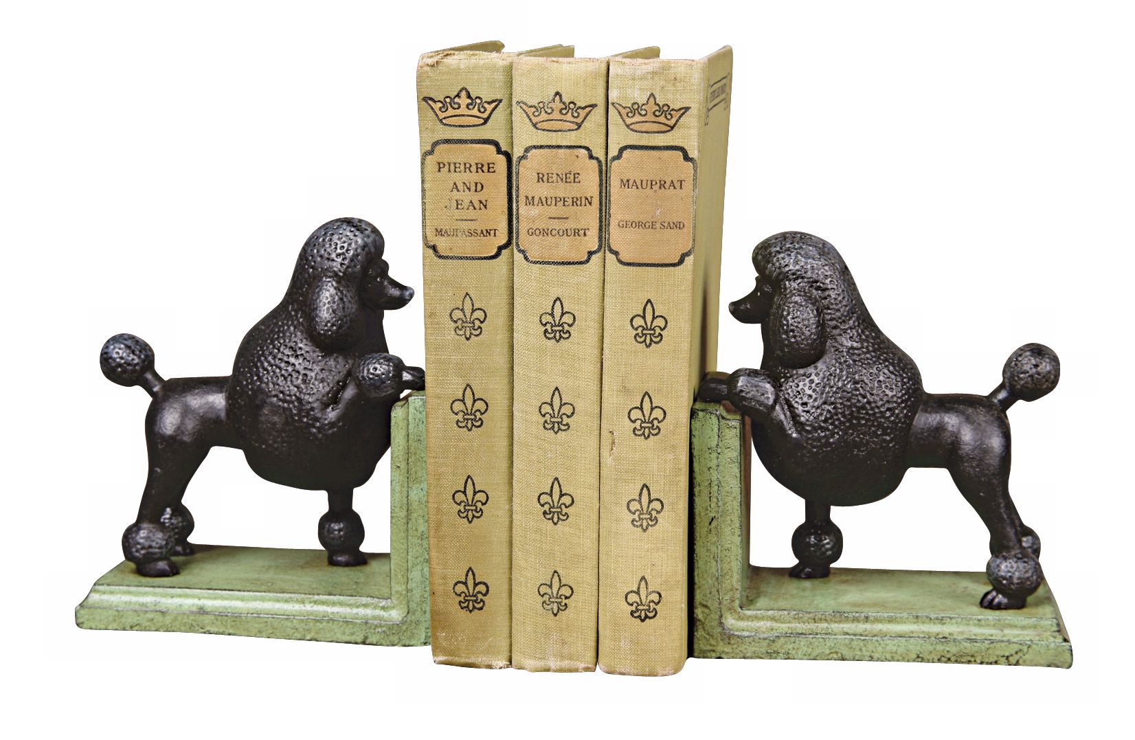 Cast Iron Gomez the Poodle Bookends