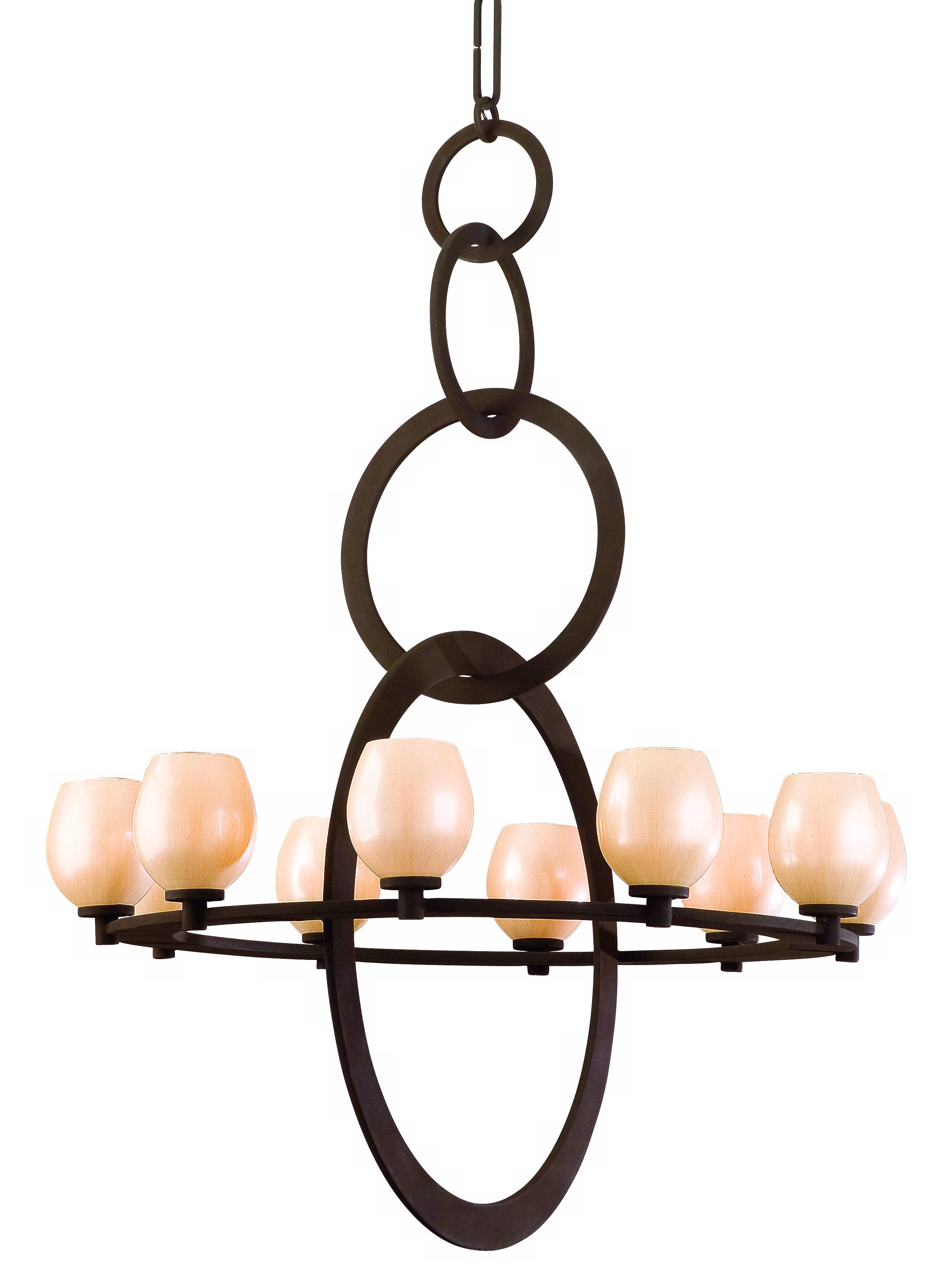 Cirque Collection Brown Suede 38" Wide Chandelier
