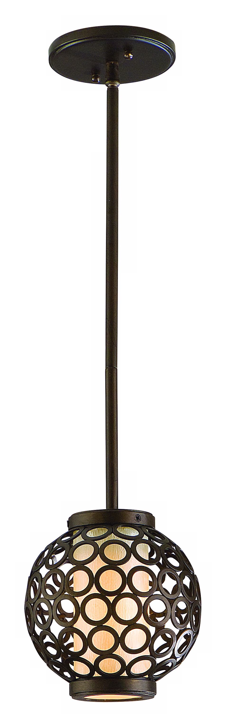 Bangle Collection Bronze 7" Wide Mini Pendant Light