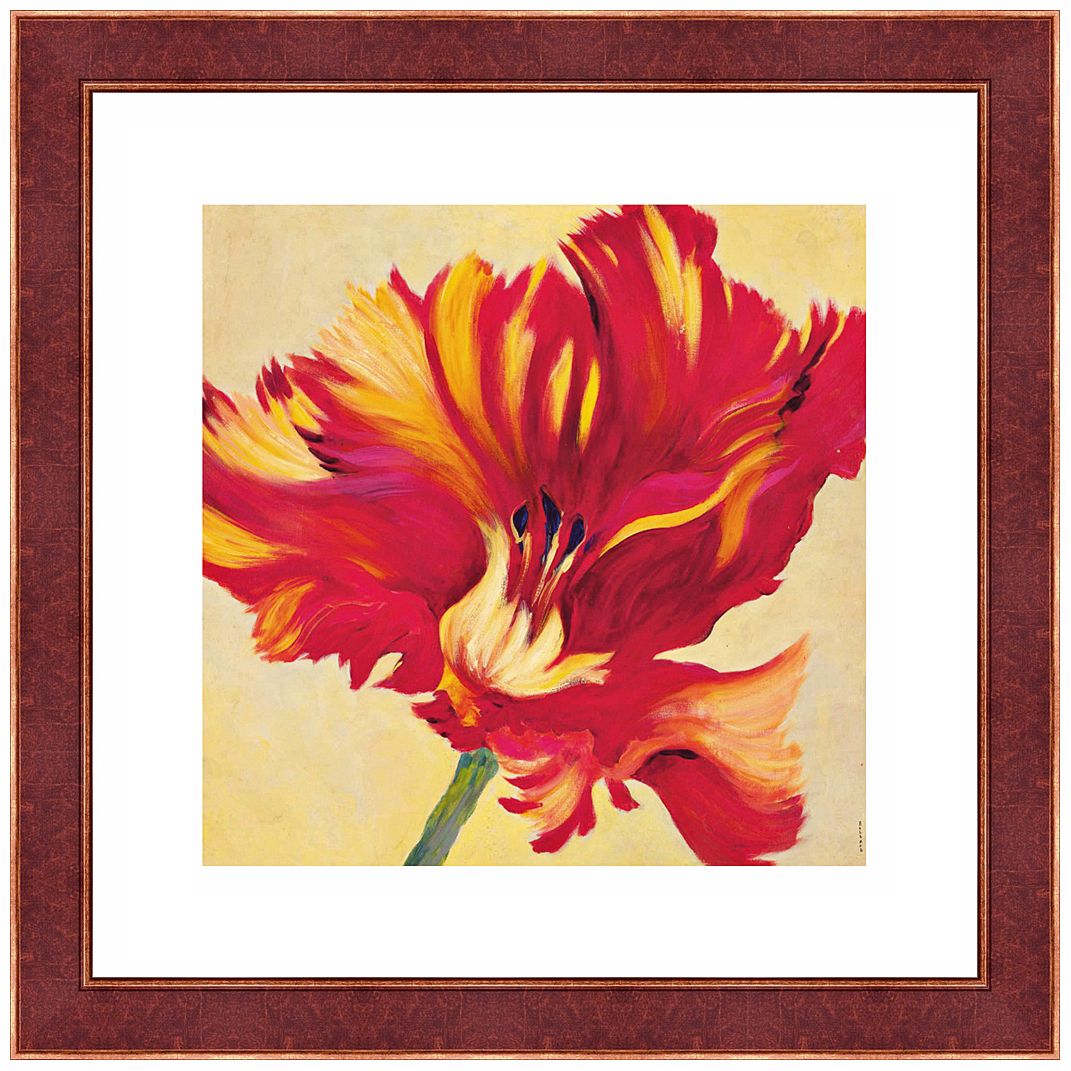 Red Tulip 29" Square Wall Art Print