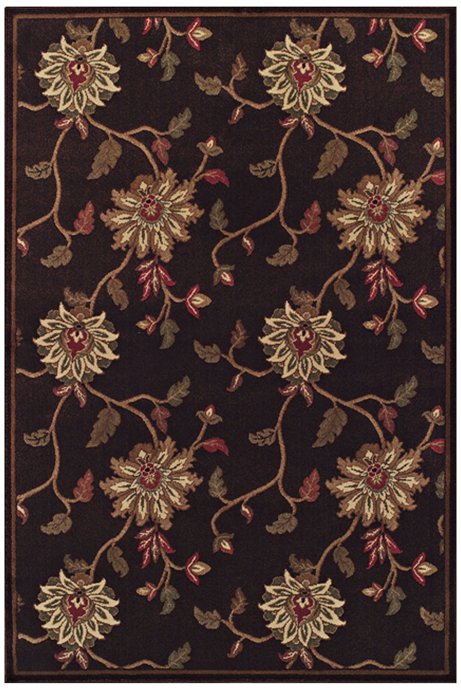 Floral Vine Sable Area Rug