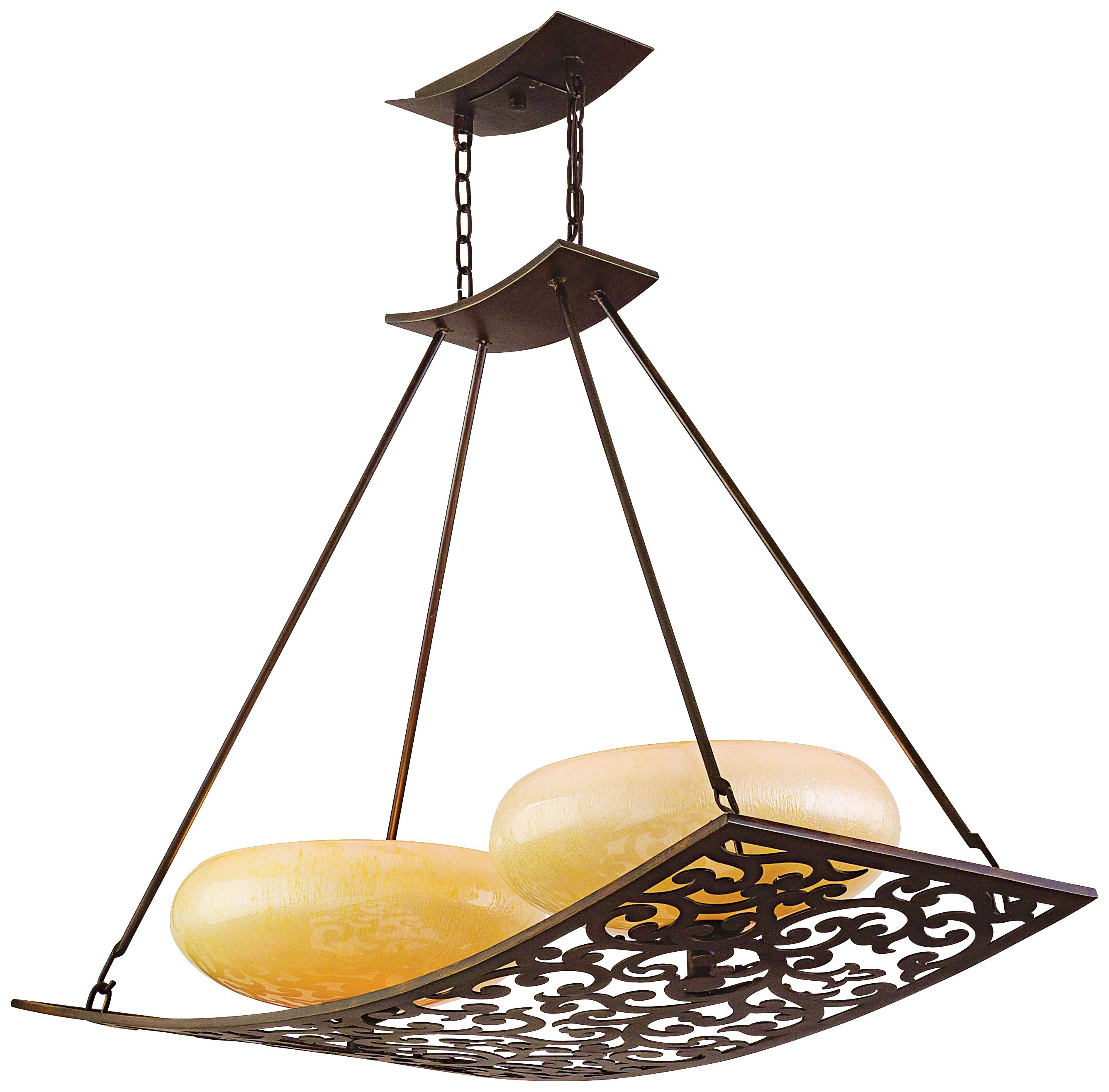 Philippe Collection Bronze 38" Wide 2-Light Pendant