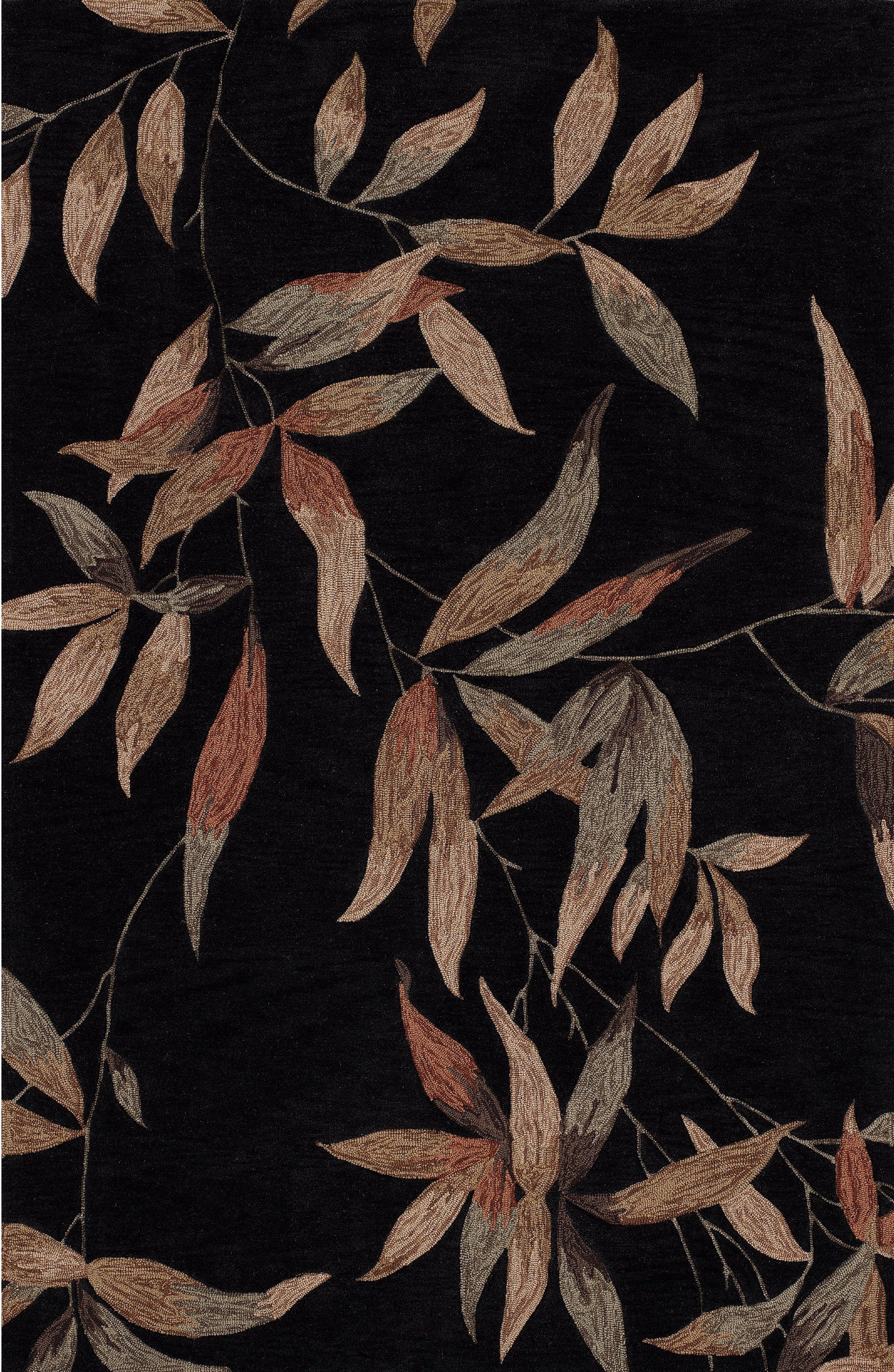 Twilight Garden Black Area Rug