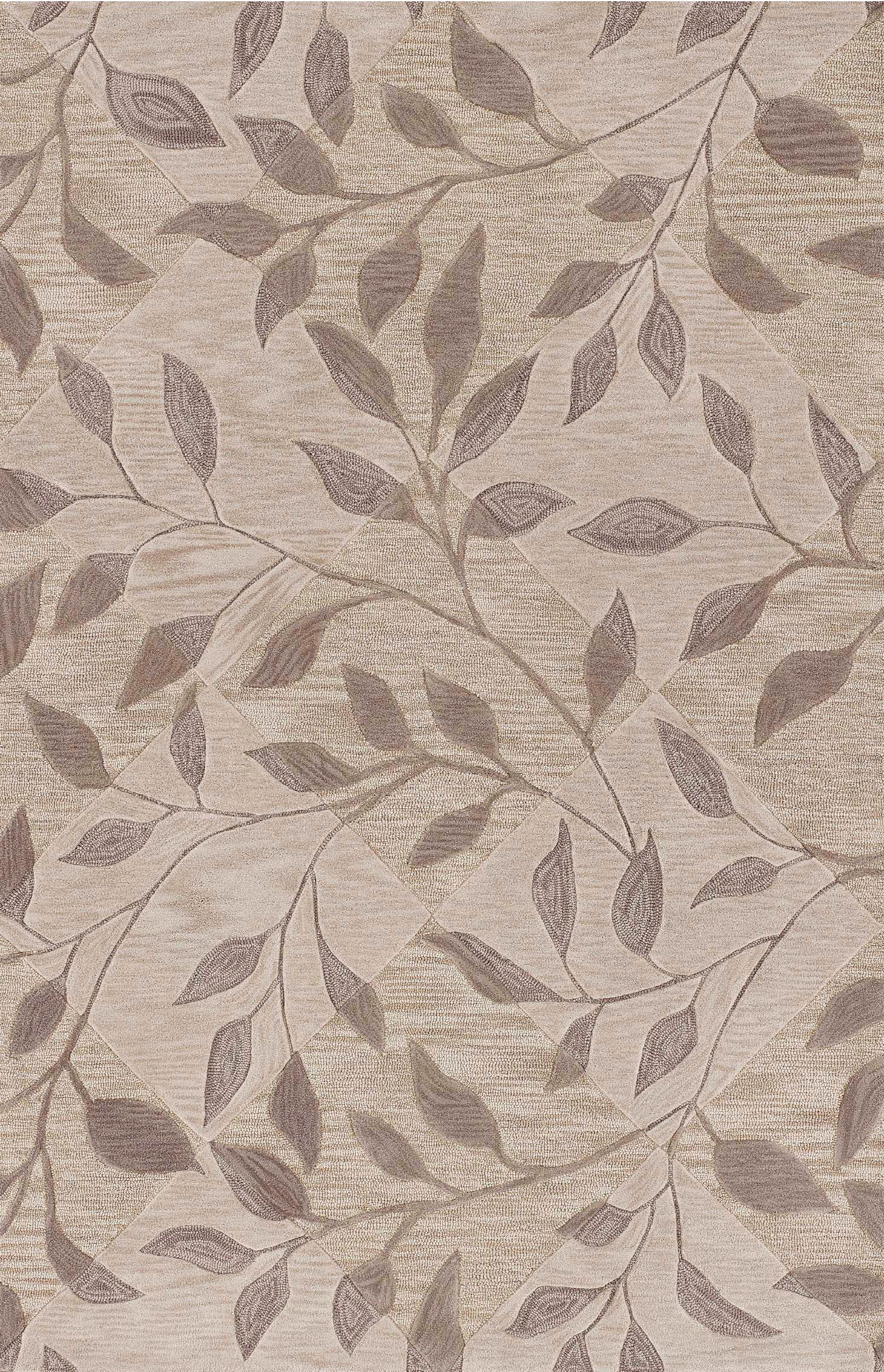Leaf Texture Ivory Area Rug