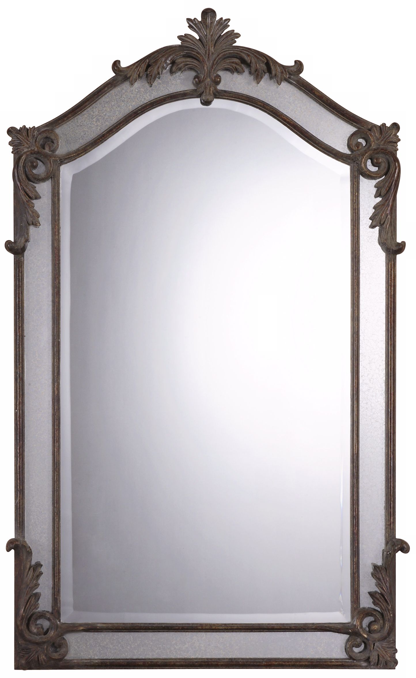 Antique Style 48" High Metal Frame Wall Mirror