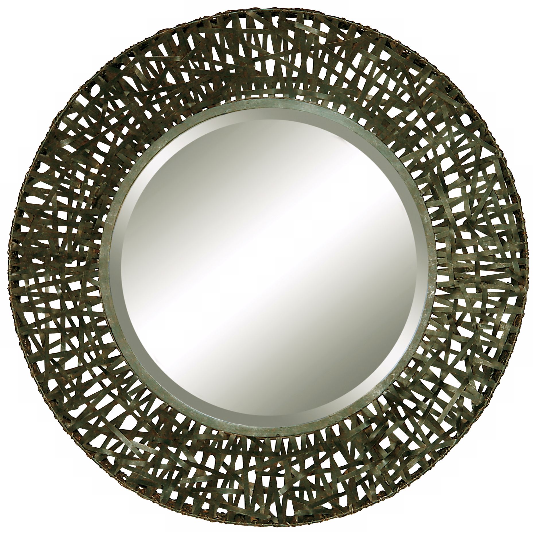 Uttermost Black Alita Round 36" Wide Wall Mirror
