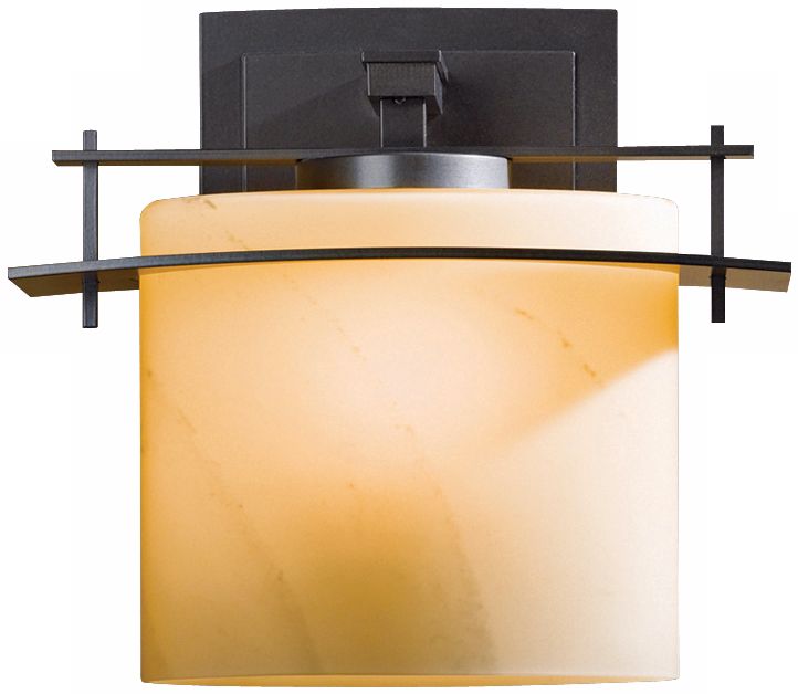 Arc Ellipse Collection Stone Glass 11" High Wall Sconce