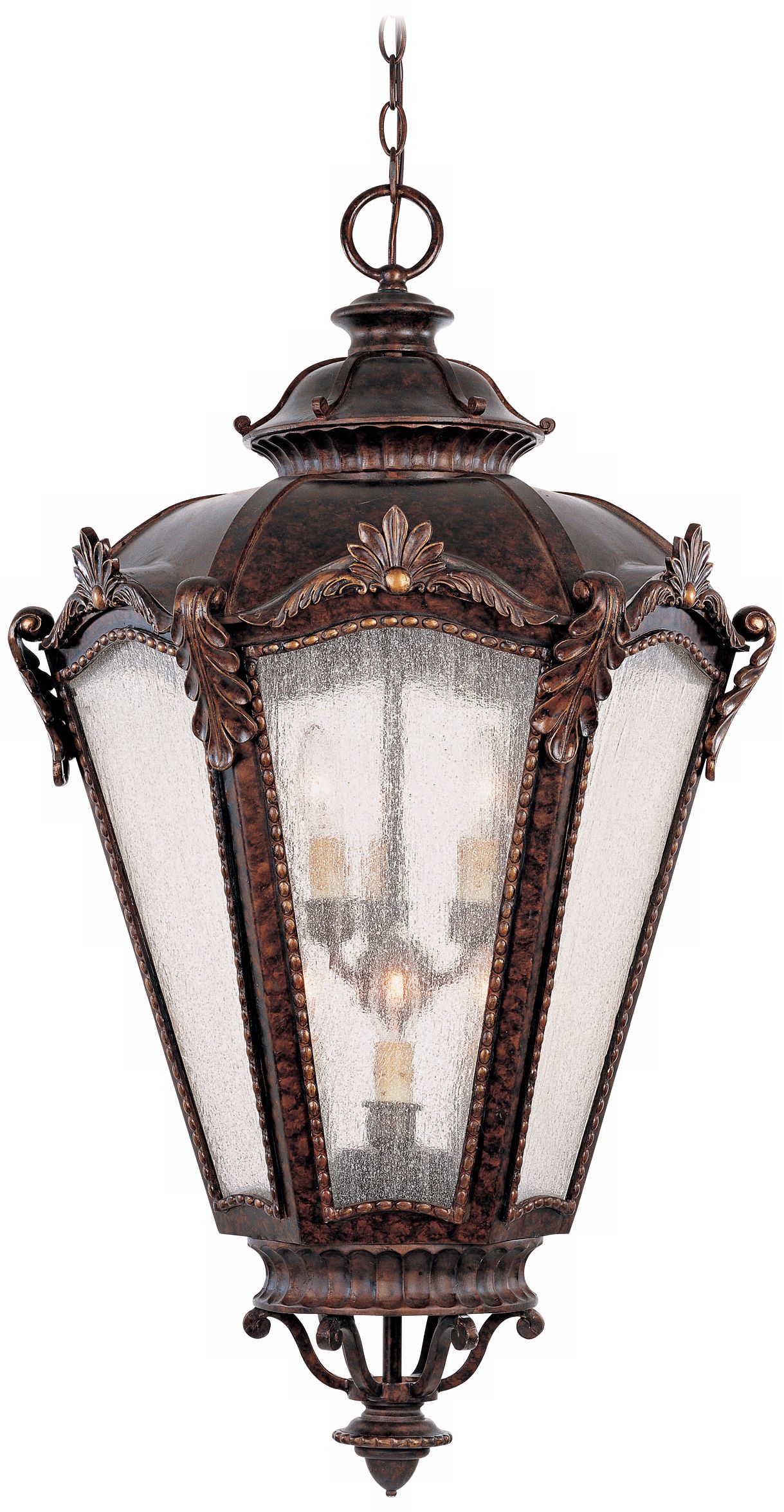 Bastion Tortoise Shell 36" High Outdoor Hanging Light