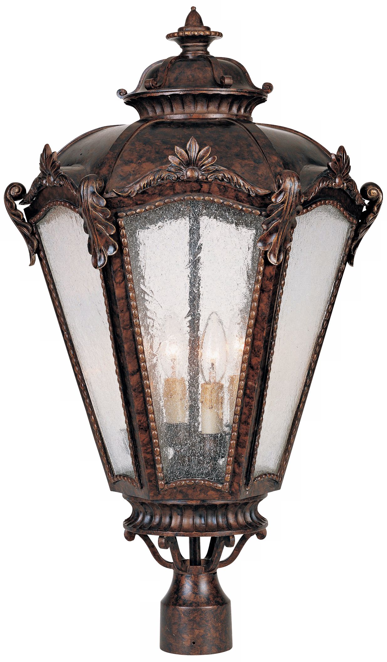 Bastion Tortoise Shell 29" High Outdoor Post Light