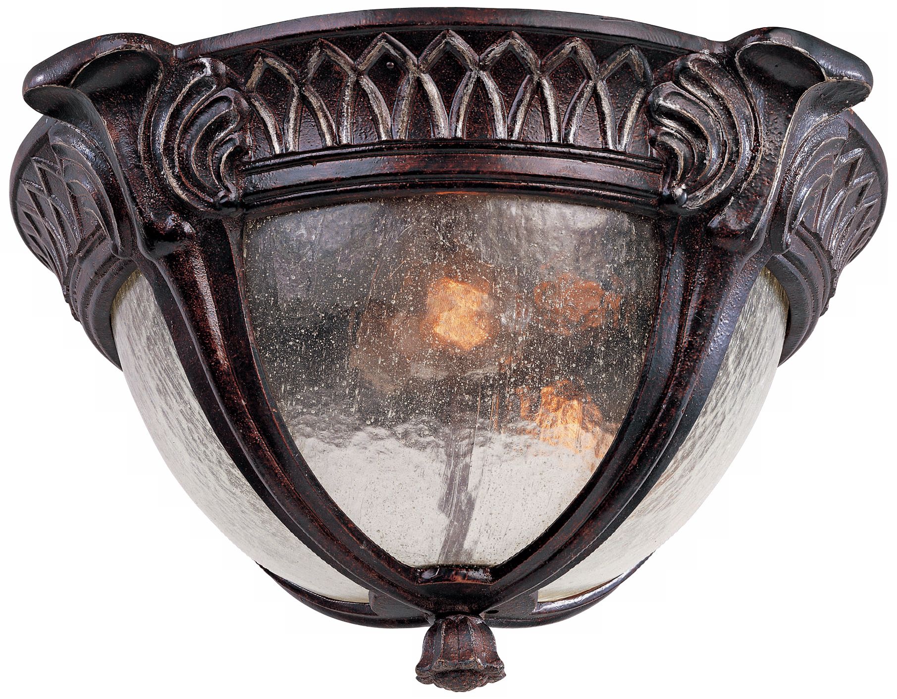 Pompia Distressed Bronze 15" Wide Outdoor Ceiling Light