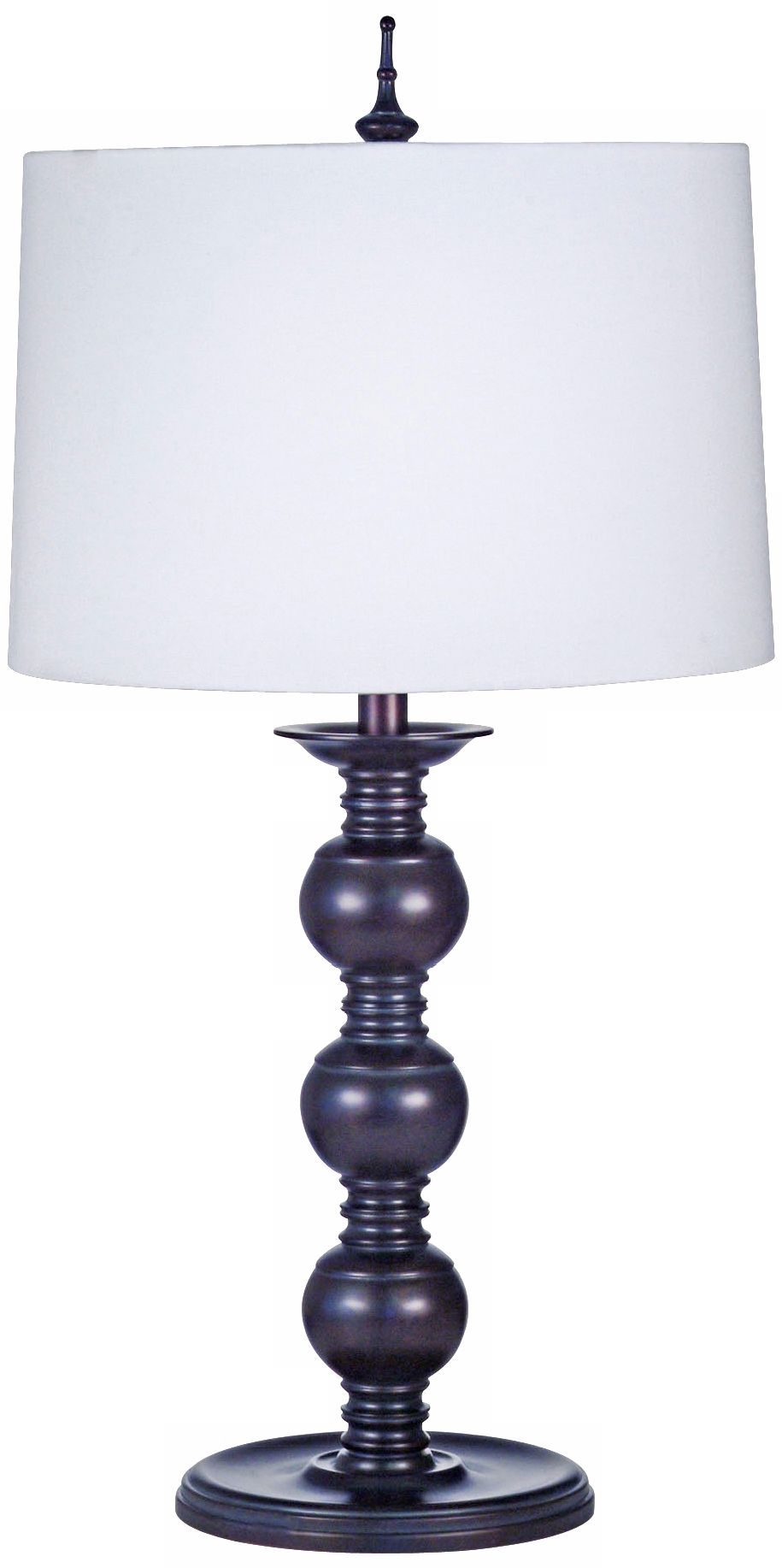 Japanese Three Ball Hardback Linen Table Lamp