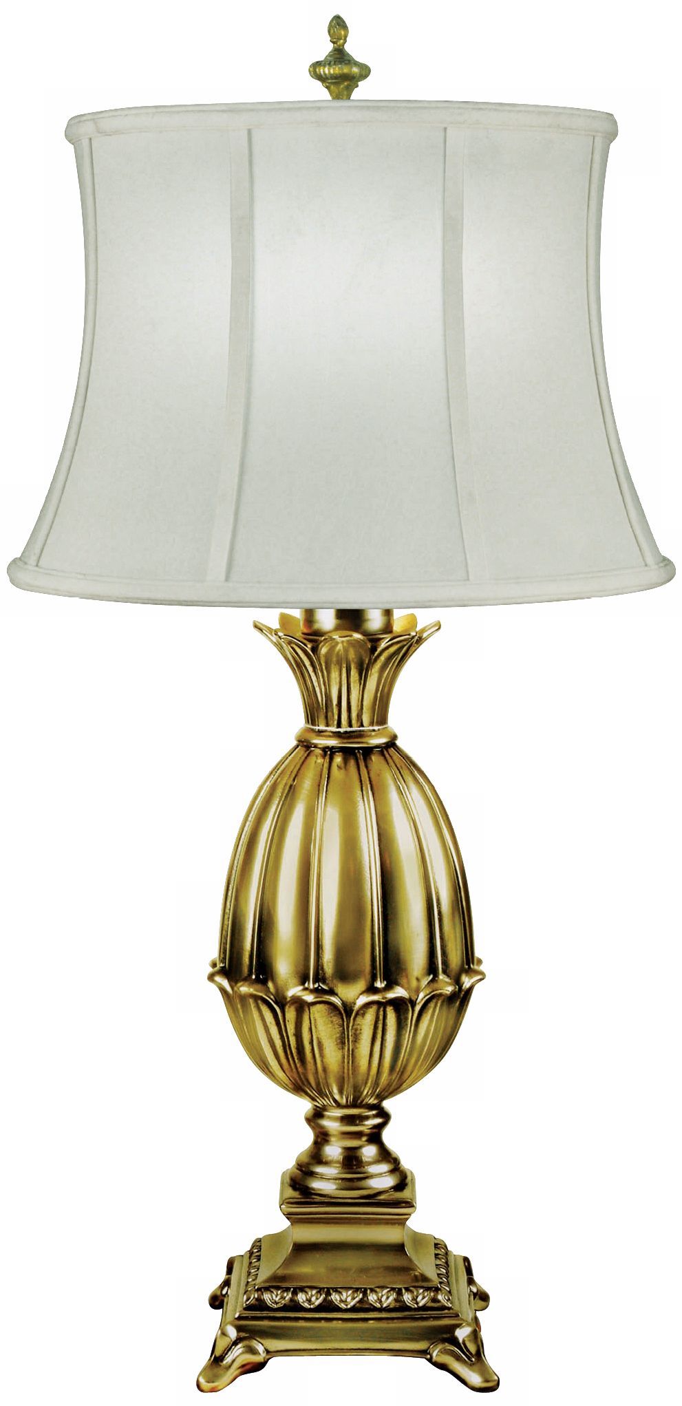 Footed Artichoke Polished Brass Finish Table Lamp