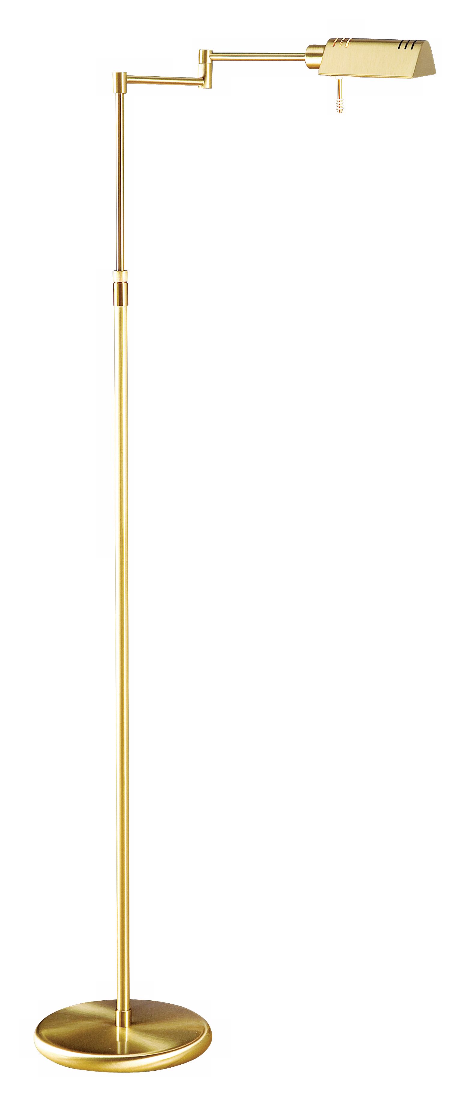 Holtkoetter Brushed Brass Pharmacy Swing Arm Floor Lamp