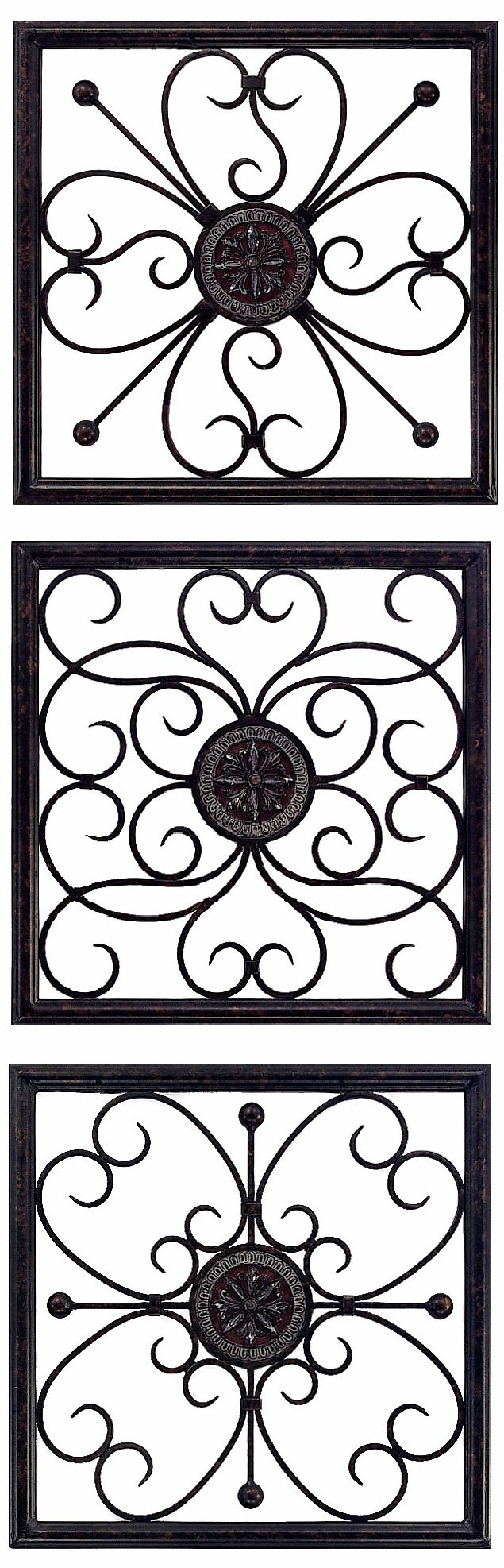 Swirly  Metal Trio Wall Art