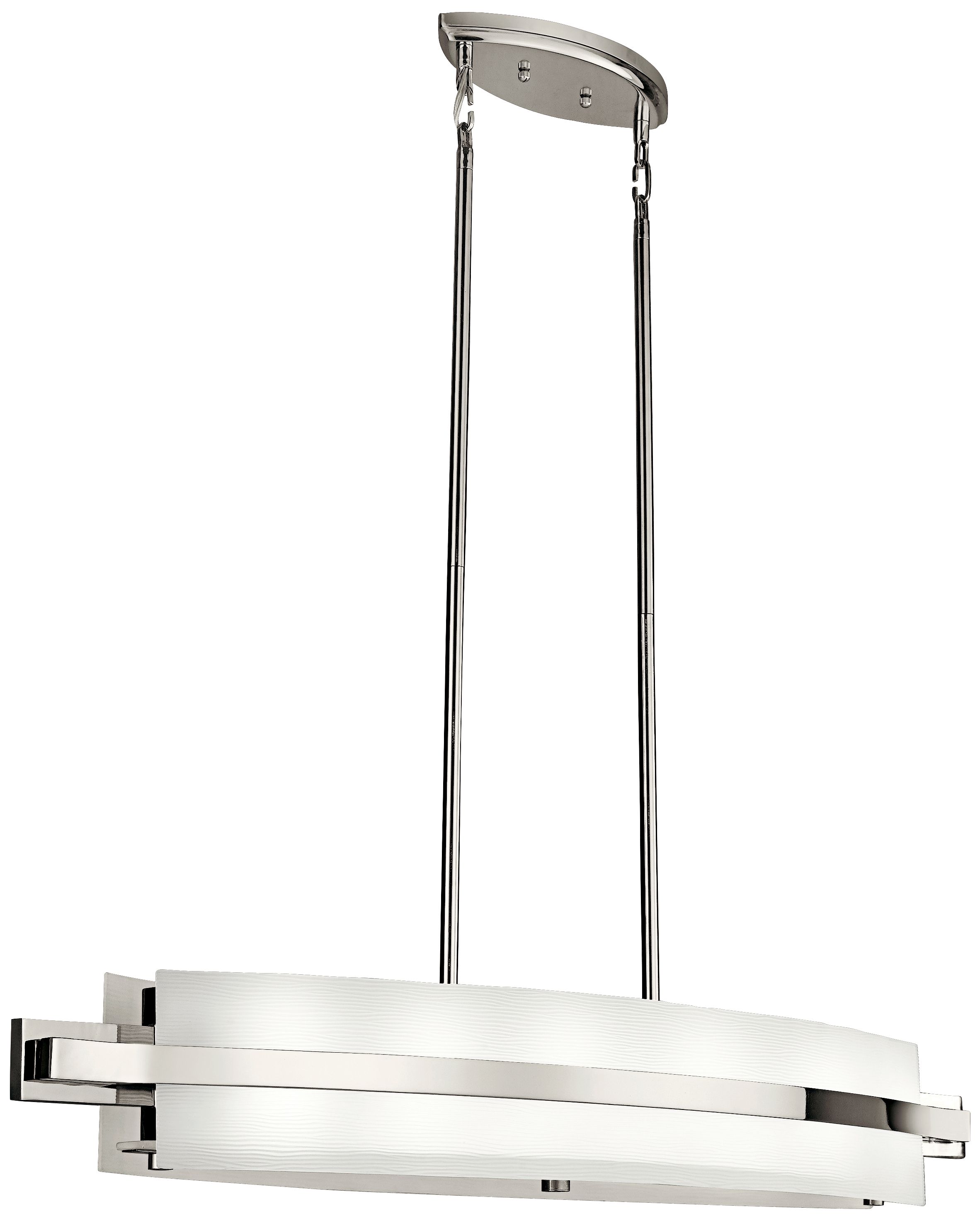 Polished Nickel 36" Wide Island Chandelier