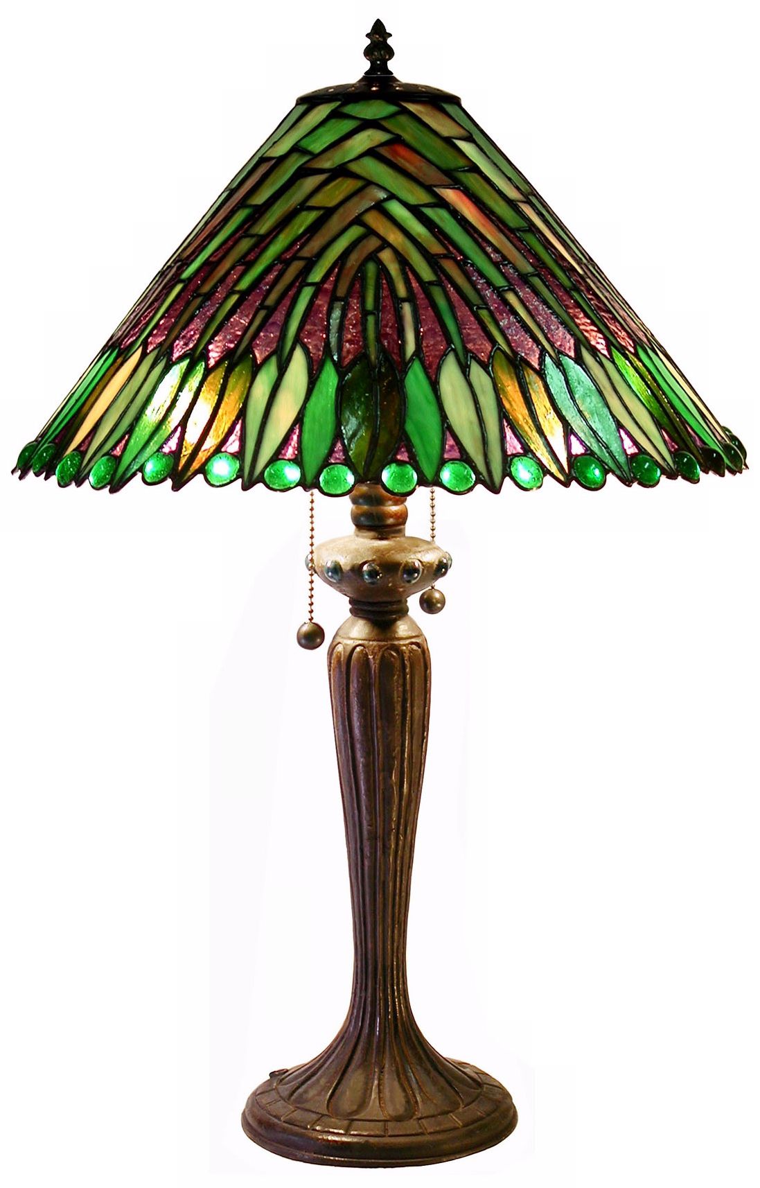 Palm Leaf Tiffany Style Table Lamp