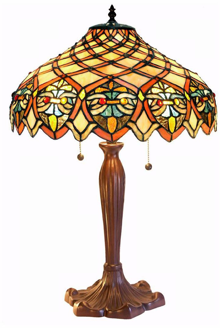 Garden Trellis Tiffany Style 25" High Table Lamp