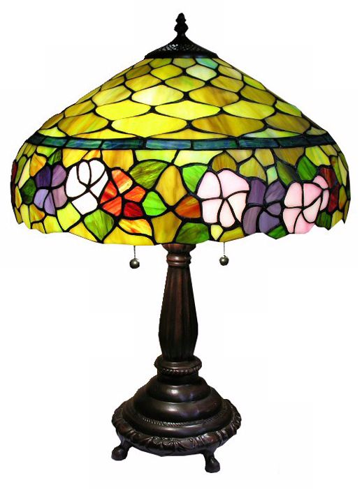 Floral Gallery Honey Glass Tiffany Style Table Lamp
