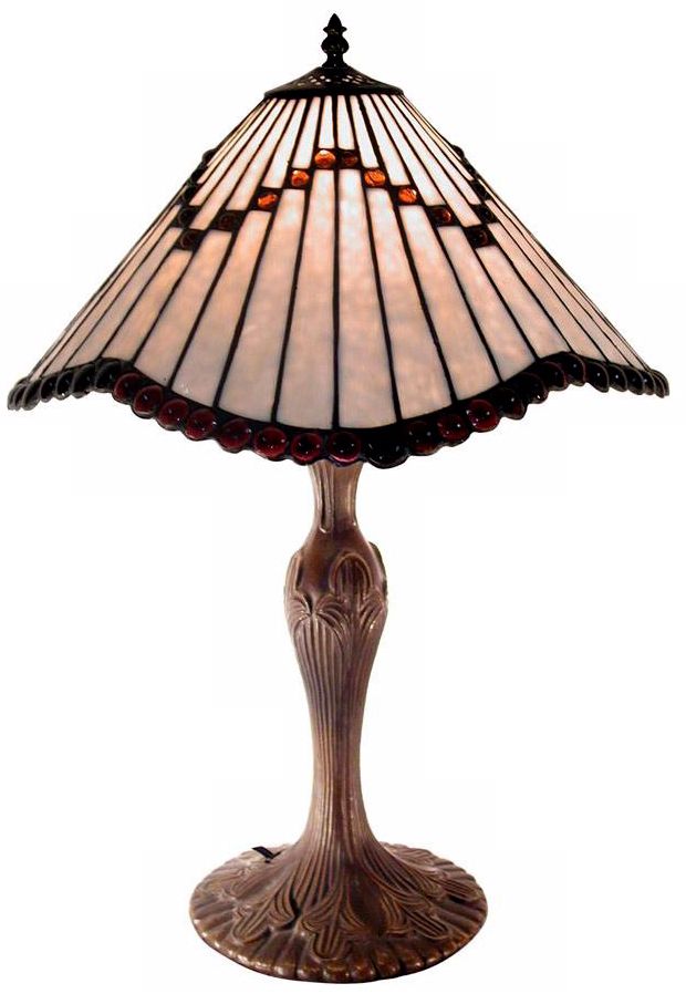 Latte Wave Tiffany Style Table Lamp
