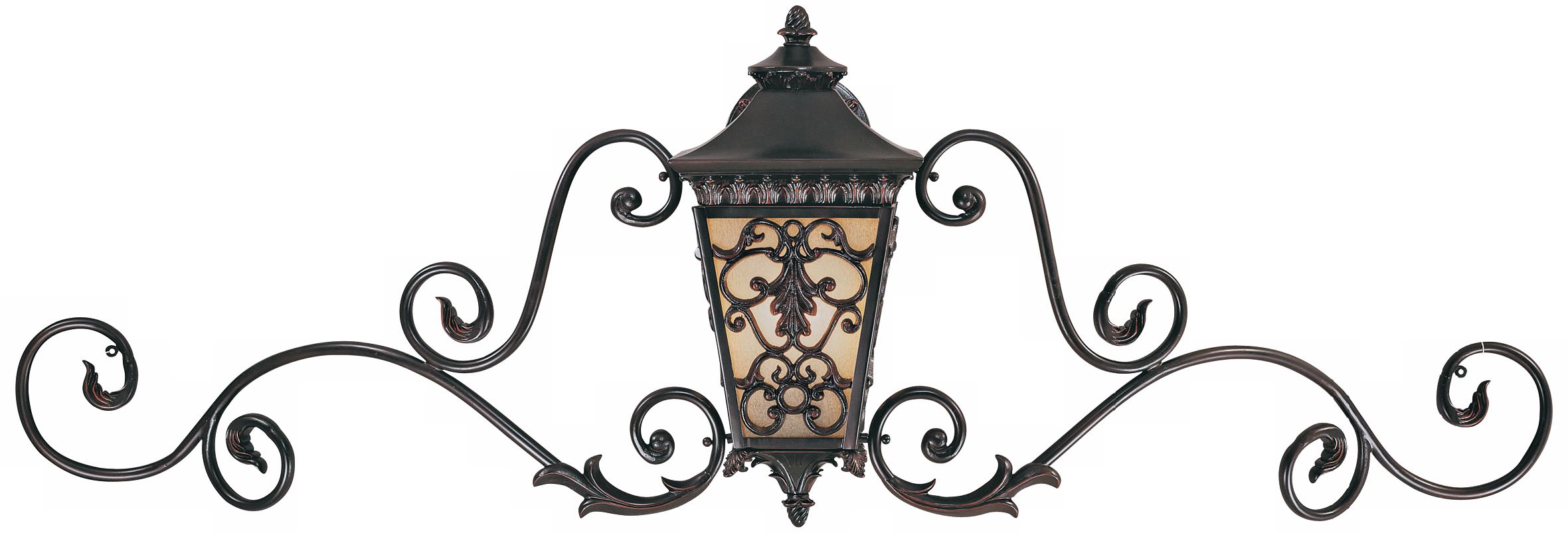 Bientina Collection Outdoor Wall Light with Ironwork Detail