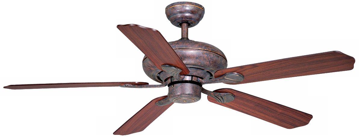 52" Vaxcel Silver Medallion Bronze Finish Ceiling Fan