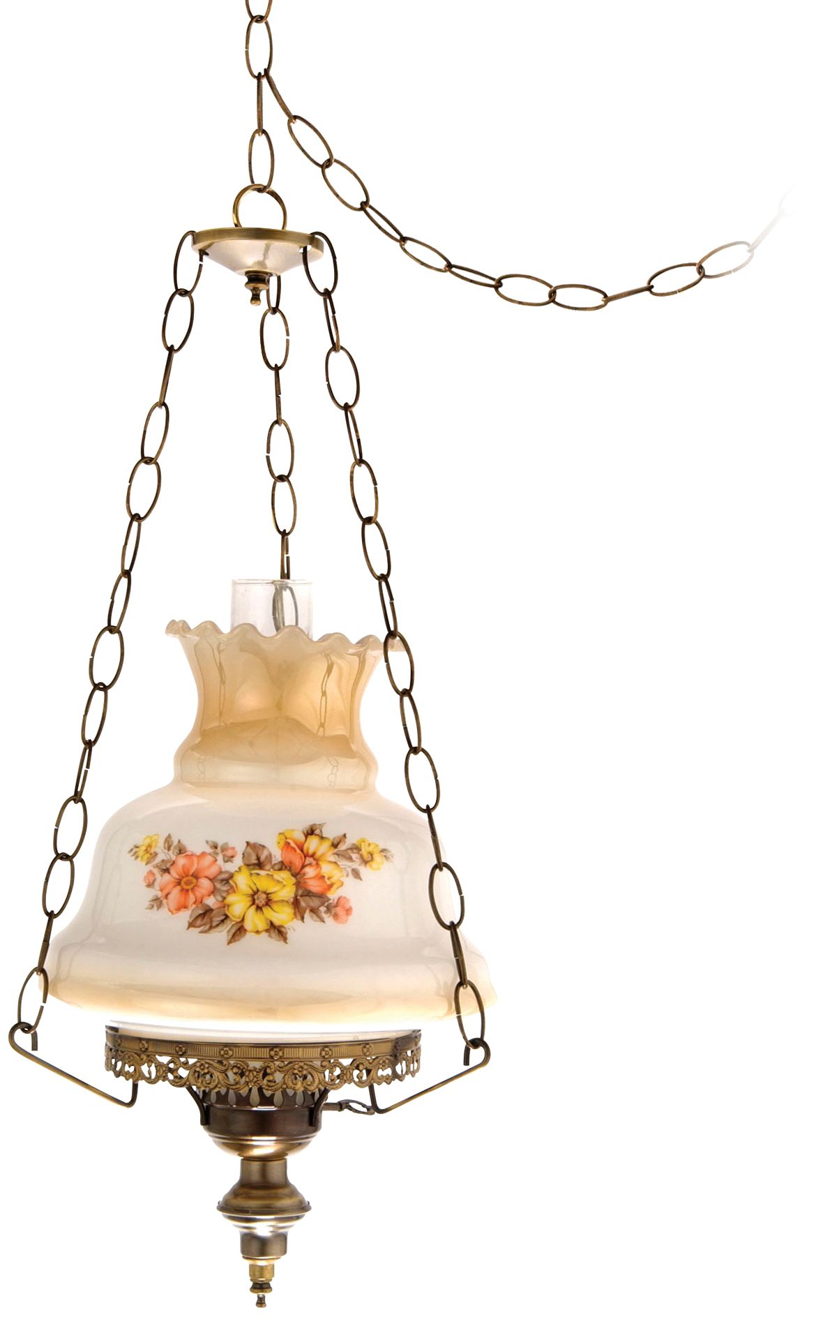 Earthtone Window 13" Wide Plug-in Swag Chandelier