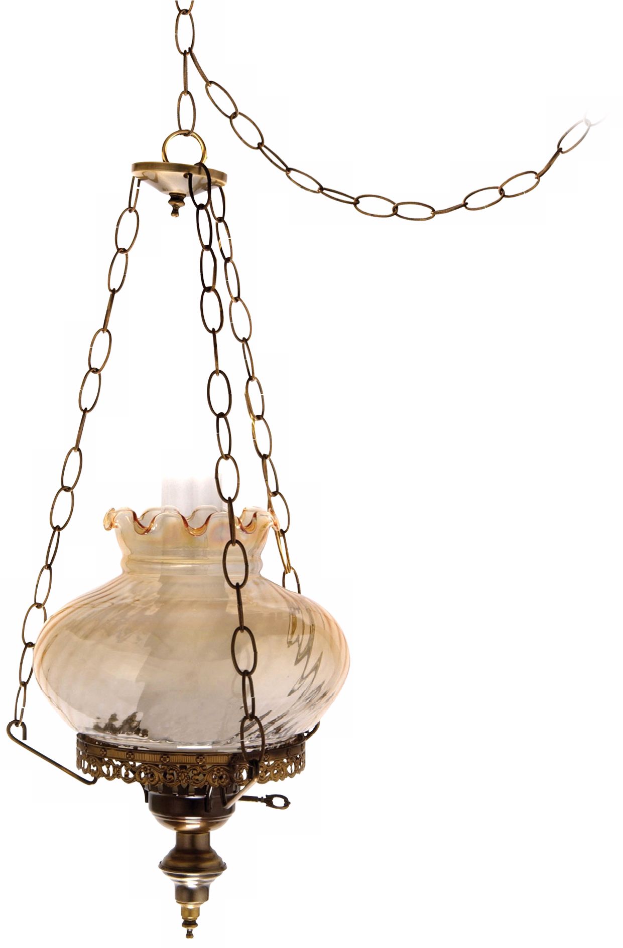 Amber Swirl Traditional Student Swag 13" Wide Chandelier