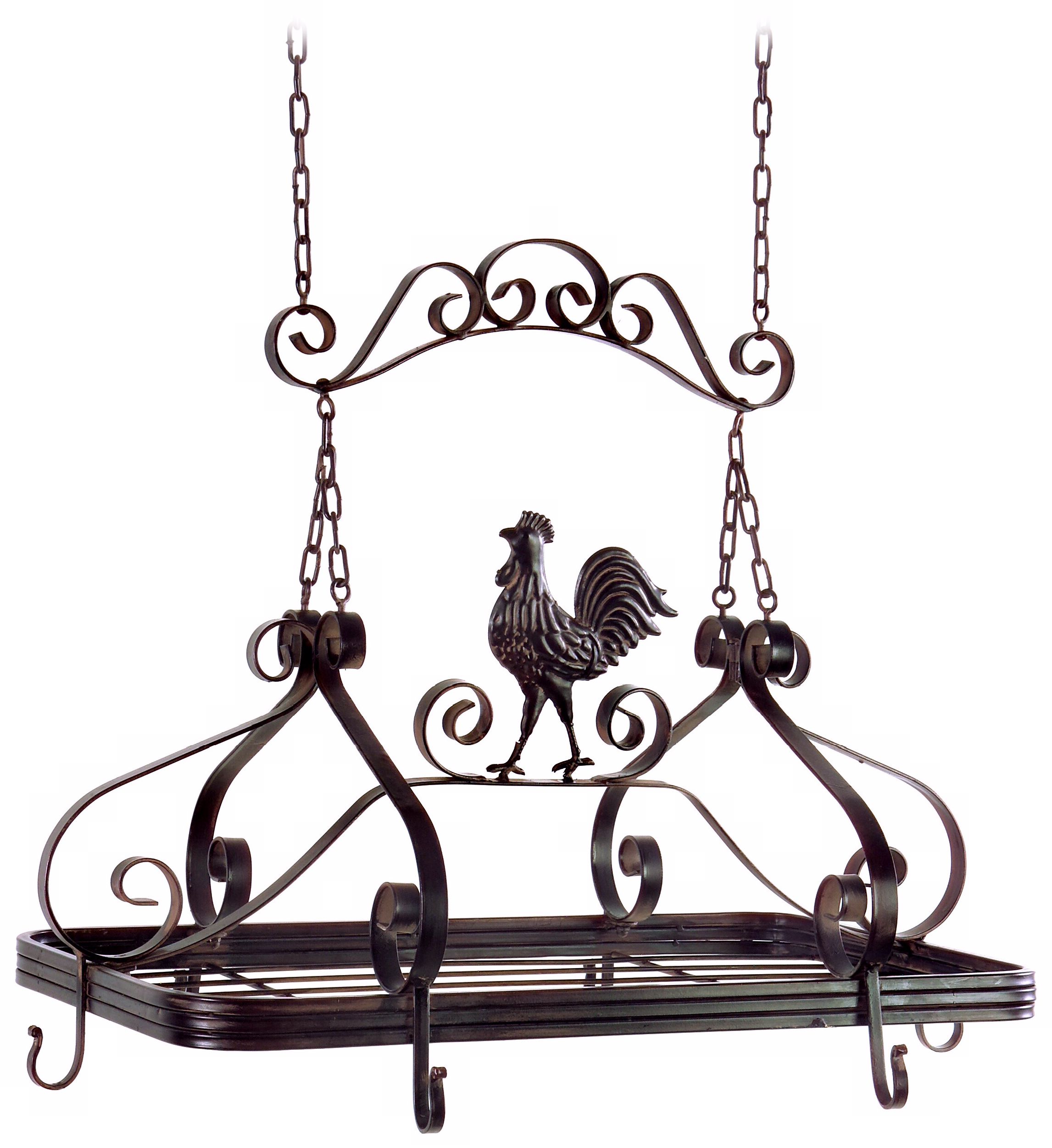 Rooster Hanging Kitchen Pot Rack