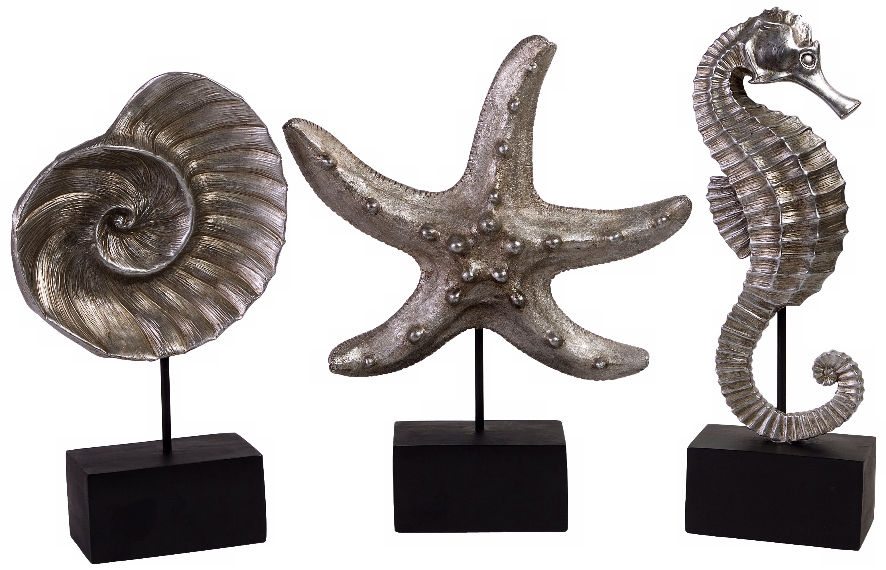 Nautical Creatures Set of 3 Sculptures