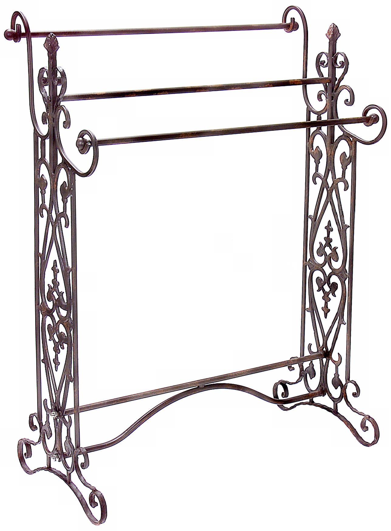 Wrought Iron Scroll Towel Rack