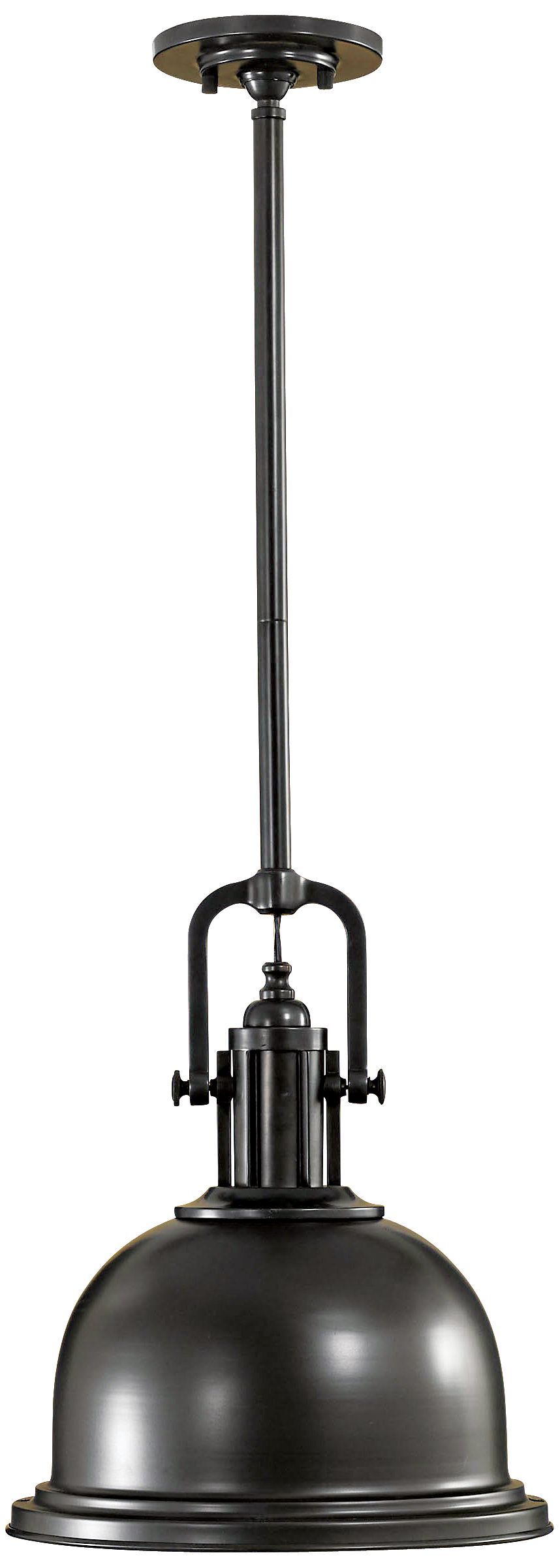 Parker Place Solid Dark Bronze 13" Wide Pendant Light