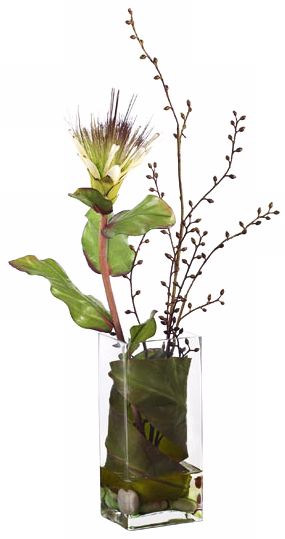 Tropico Single Protea Faux Flower Arrangement