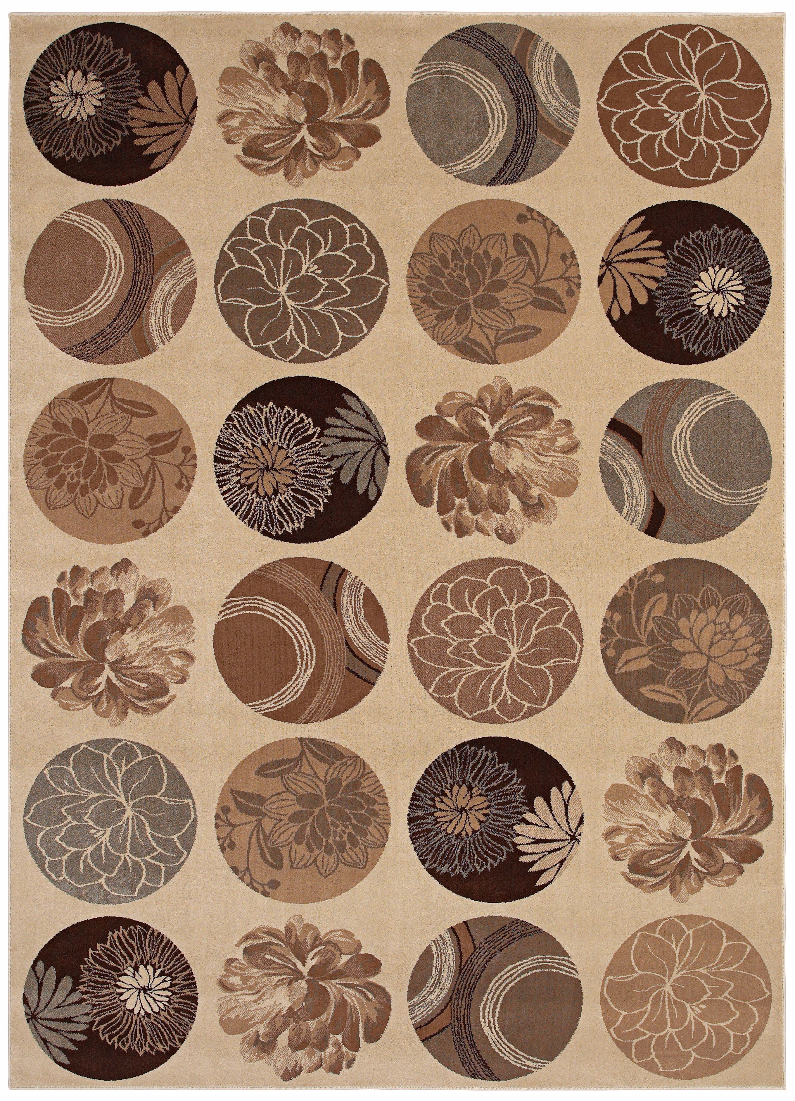 Kathy Ireland Tropical Ports Beige Area Rug