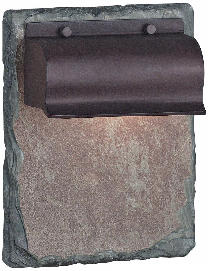 Retron Natural Slate and Copper 10" High Outdoor Wall Light