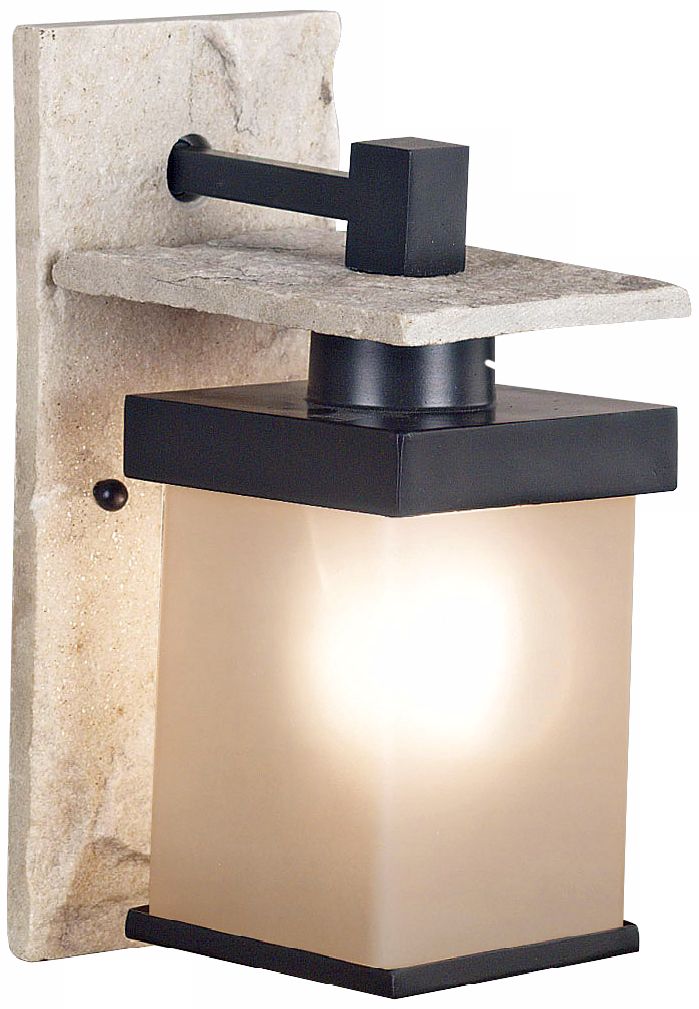 Boulder Natural Slate with Graphite 14 High Wall Light J7579
