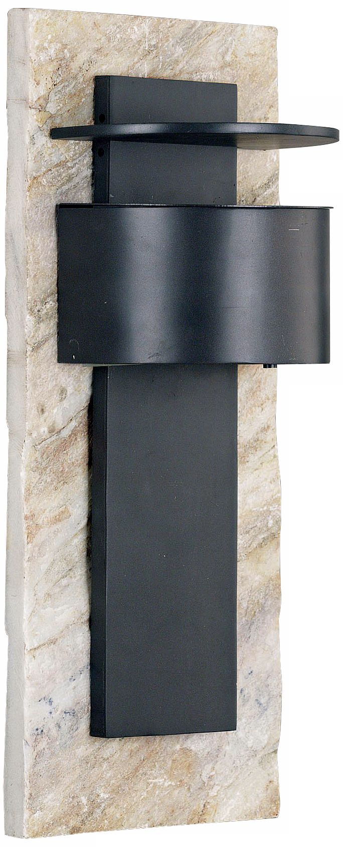 Pembrooke White Slate and Bronze 19" High Outdoor Wall Light