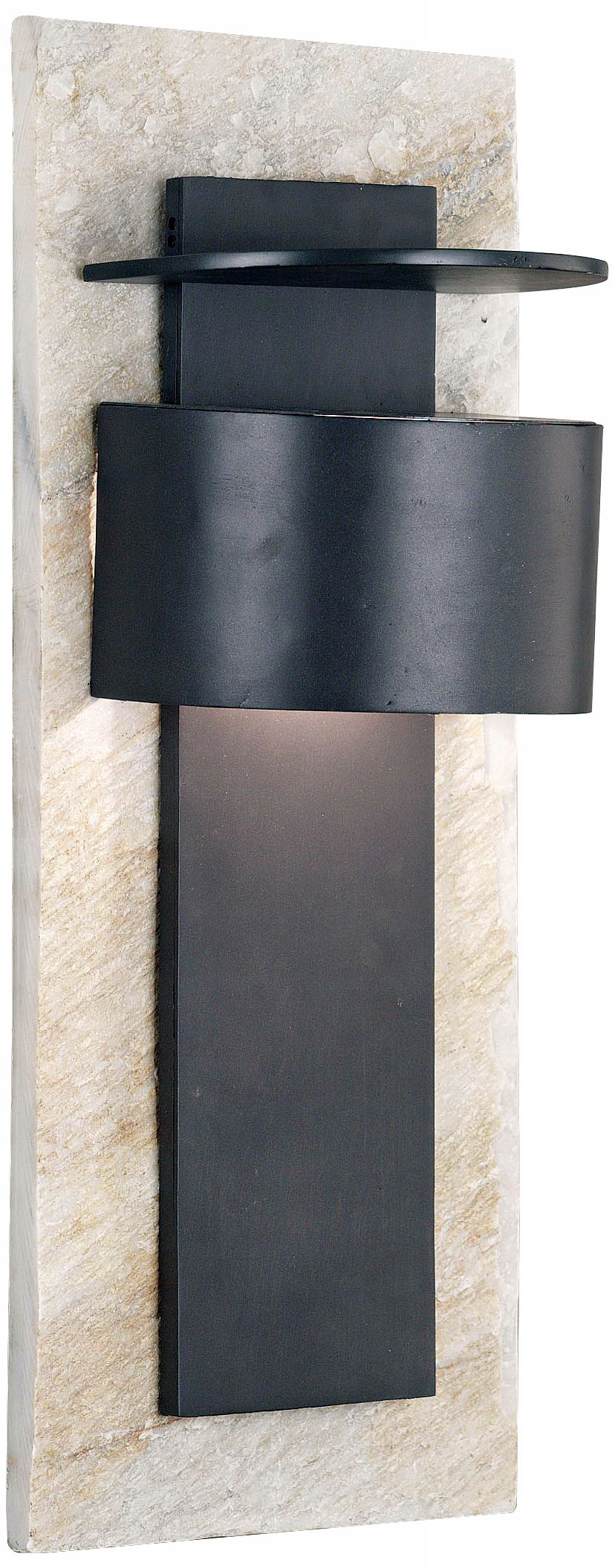 Pembrooke White Slate and Graphite 24" High Wall Light