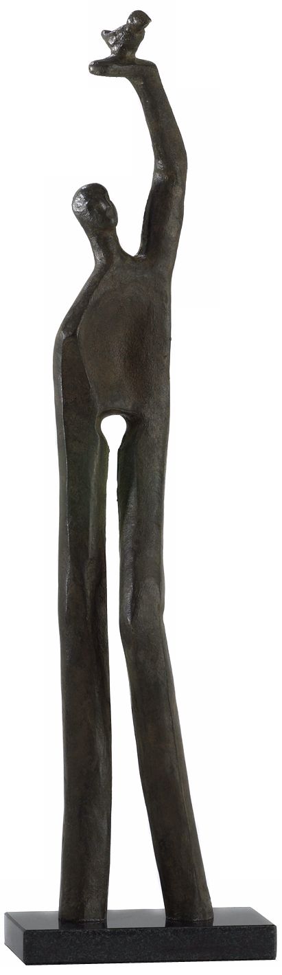 Bird Catcher Iron Sculpture