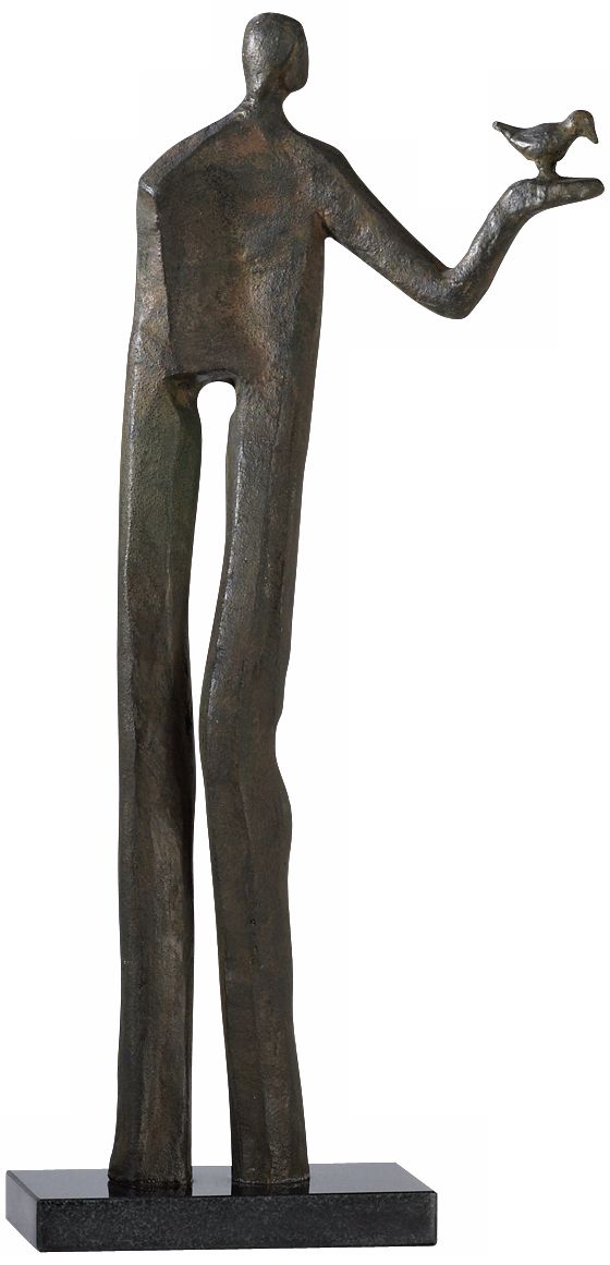 Bird Watcher Iron Sculpture J7650