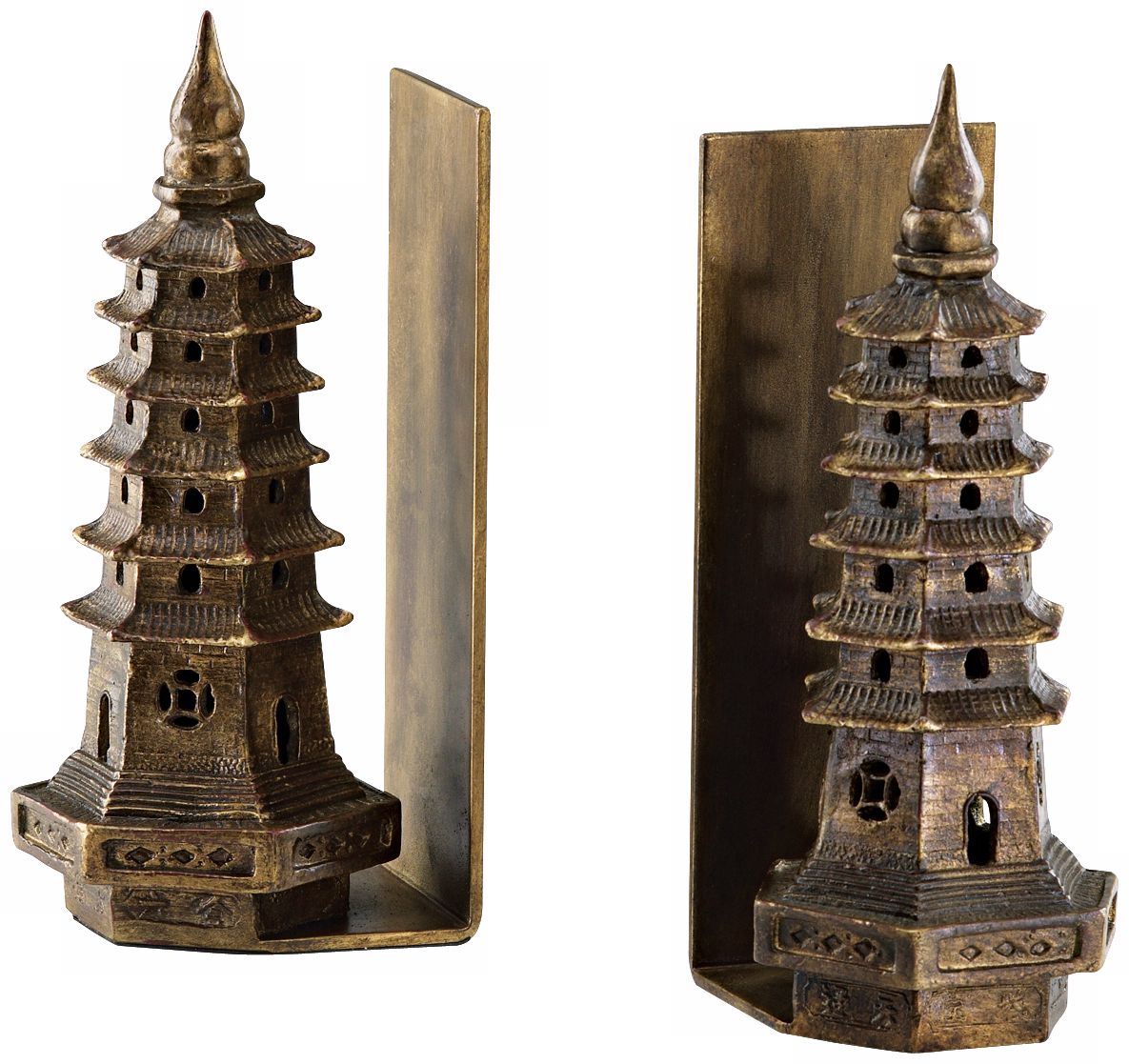 Iron Pagoda Bookends