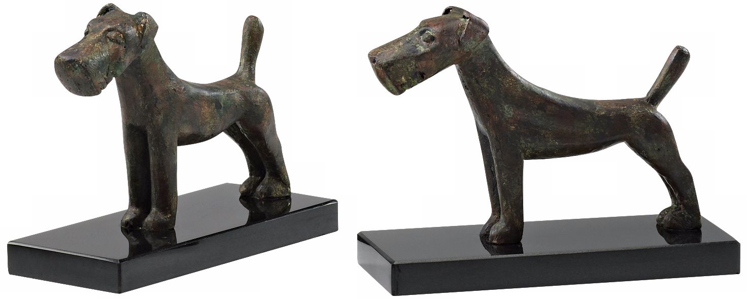 Scotty Dog Bookend Sculptures