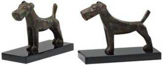Scotty Dog Bookend Sculptures J7674