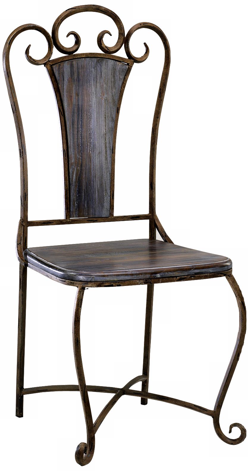 Lillian Iron and Wood Accent Chair