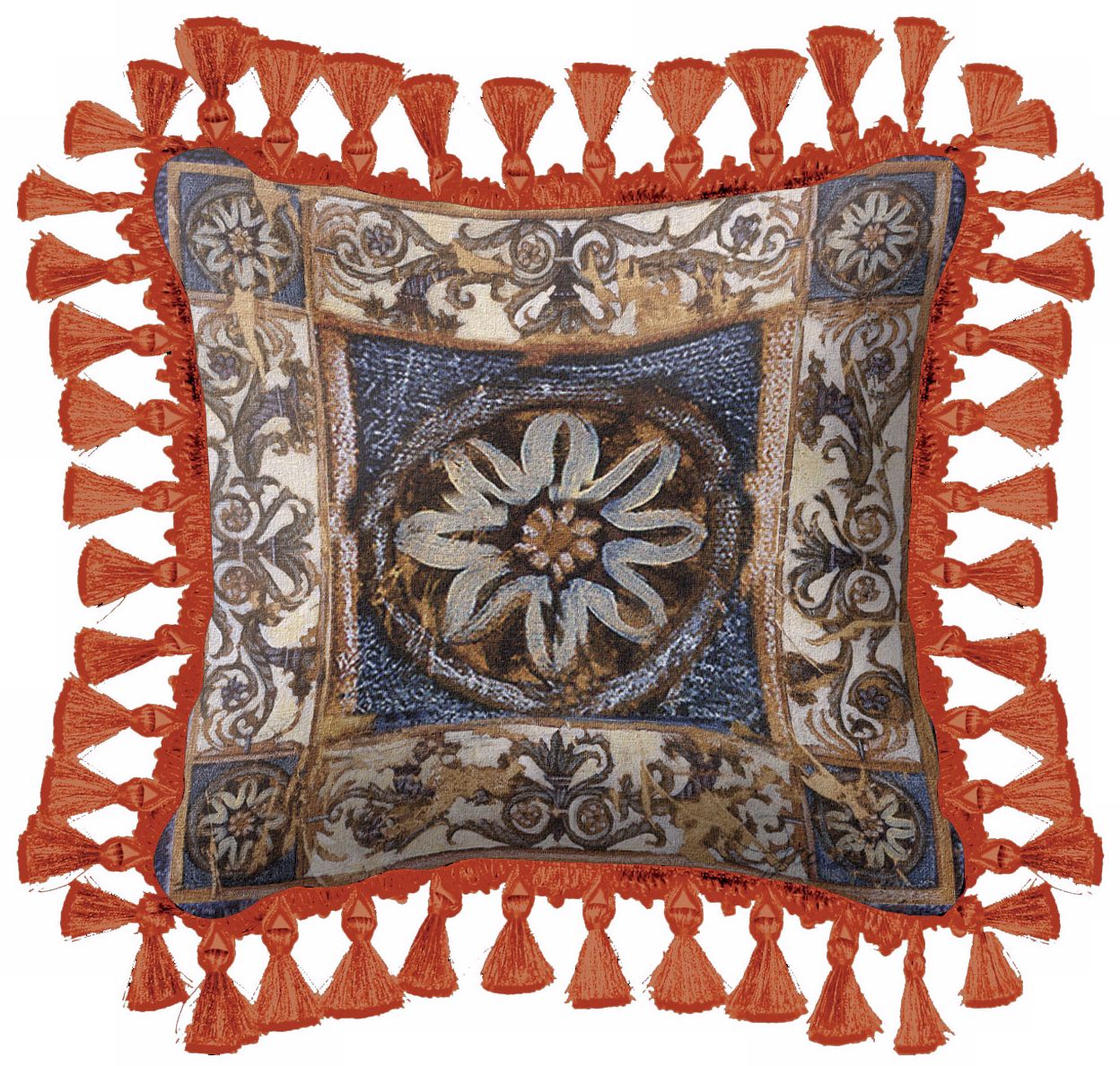 Clear Waters Fringed Accent Pillow