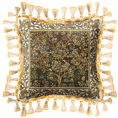 Umber Gold Tree of Life Accent Pillow