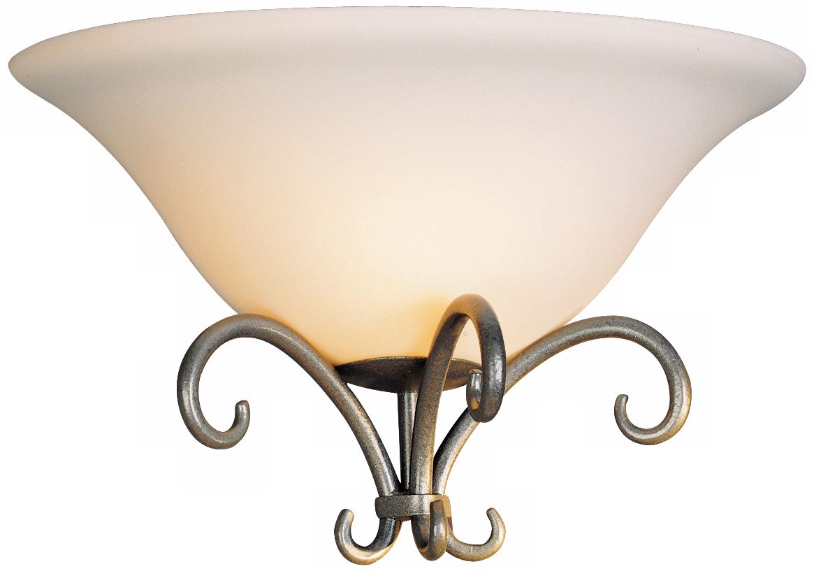 Three Scrolls Collection Opal Glass 10" High Wall Sconce