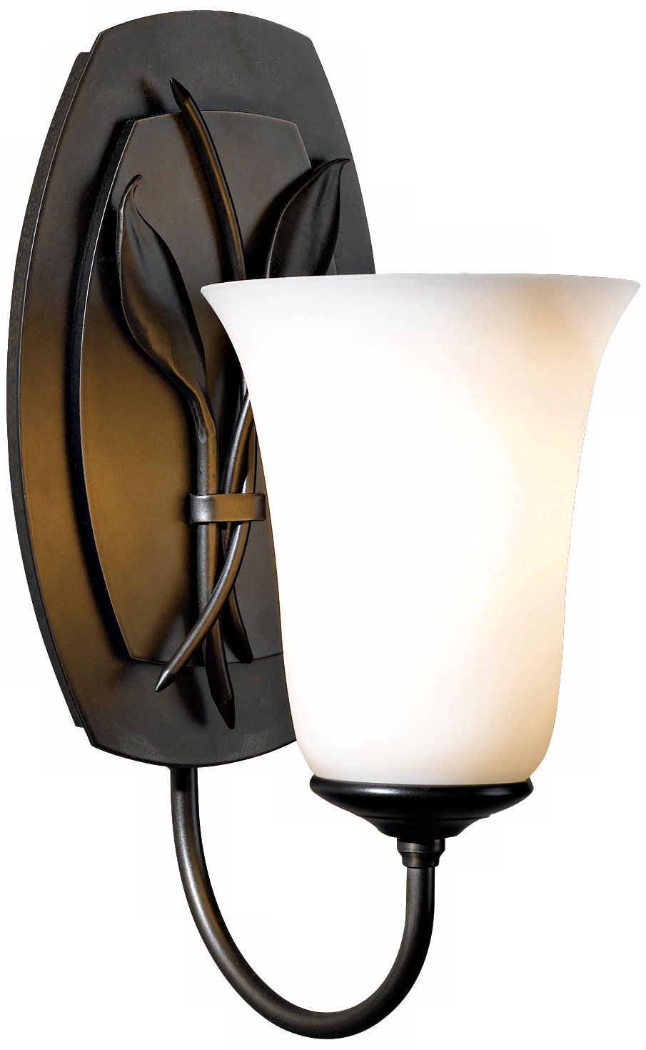 Twining Leaf Collection Opal Glass 11 1/2" High Wall Sconce